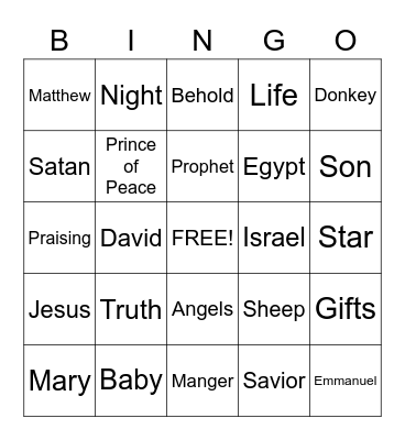 Sermon Bingo (Do only during the sermon) Bingo Card