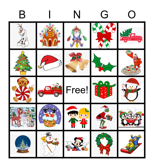 Christmas Bingo Card