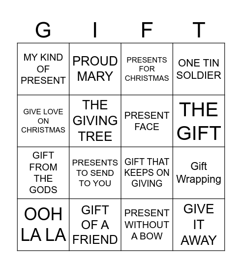 WHAT'S MY Bingo Card