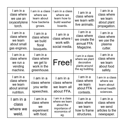 AG Recruitment Bingo! Bingo Card