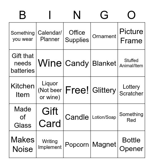 Wealth Management White Elephant BINGO Card