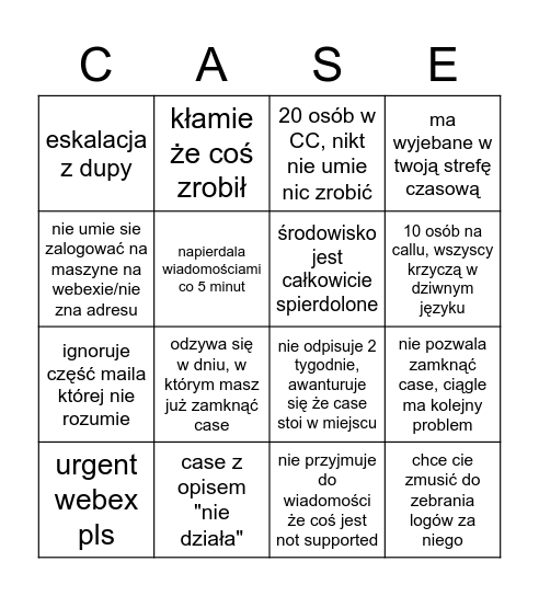 Bingo TAC Bingo Card