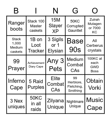 2023 OSRS Bingo Card