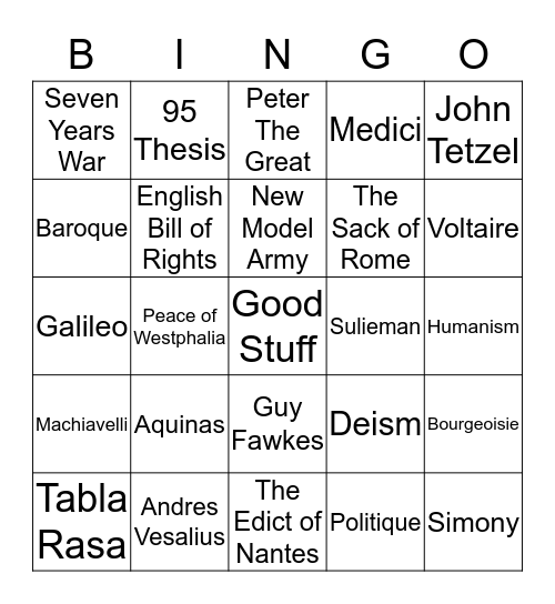 Mr. Hopper Bingo Card