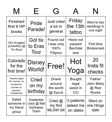 Chapter 28 Bingo Card