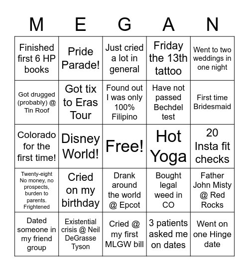 Chapter 28 Bingo Card