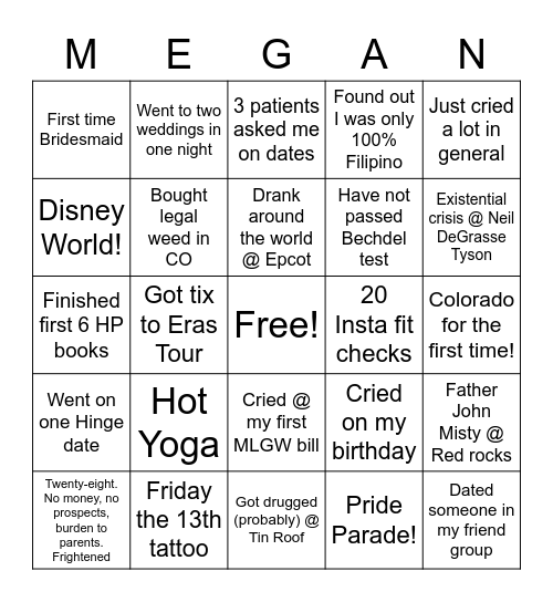 Chapter 28 Bingo Card