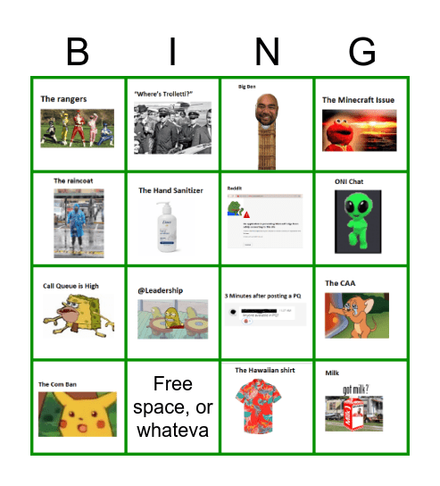 EAW Loteria Bingo Card