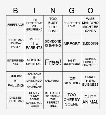 CHRISTMAS MOVIE BINGO Card