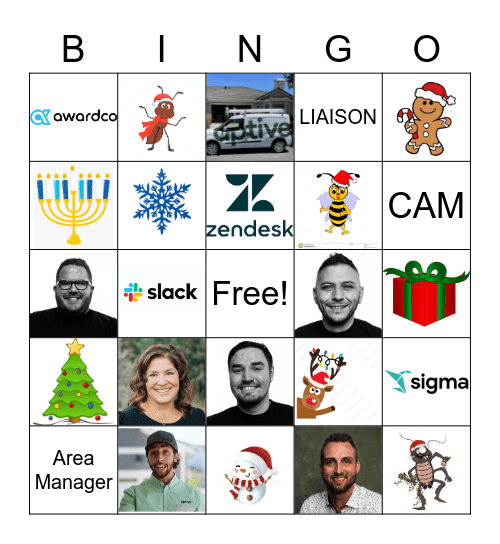 Holiday Party Bingo Card