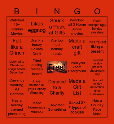 Anna Holiday Team Bingo Card