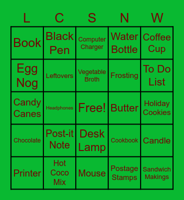 Holiday BINGO! Bingo Card