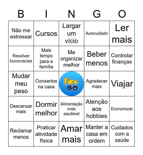 Planejamento FaceGo 2023 Bingo Card