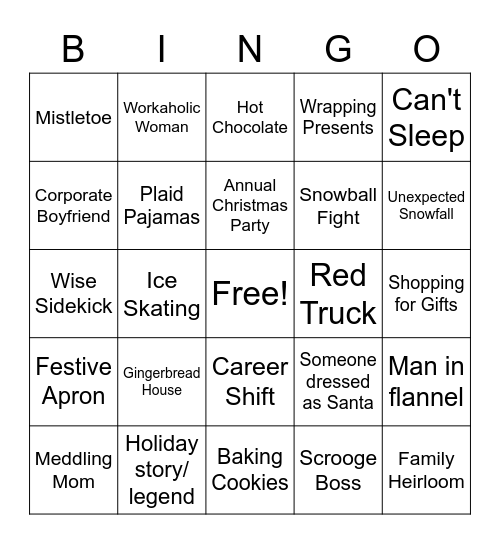 Hallmark Movie Bingo! Bingo Card