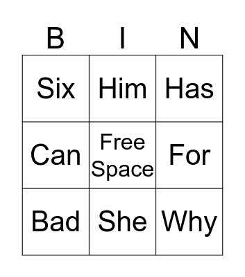 Bingo Card