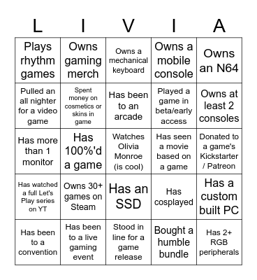 BINGO Card