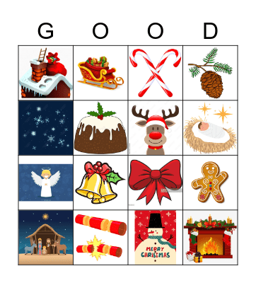 Christmas Vocabulary Bingo Card