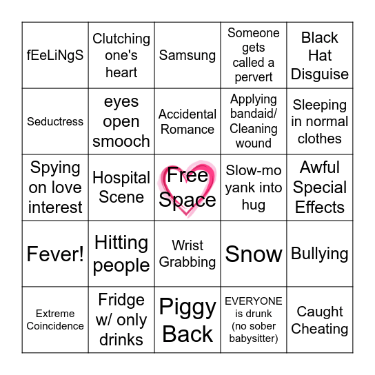Kdrama Bingo! Bingo Card