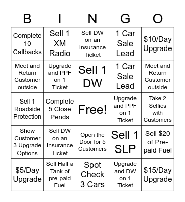 Enterprise Bingo Card
