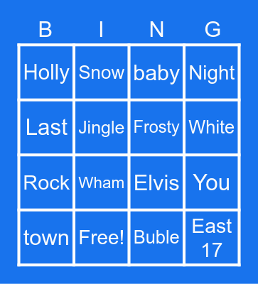 Christmas Tunes! Bingo Card