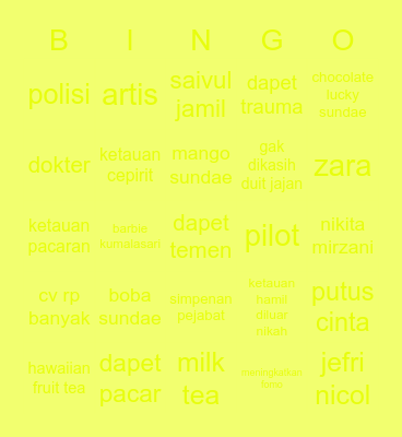 apo Bingo Card