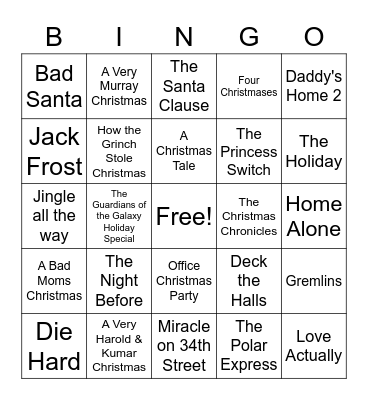 Christmas Bingo Card