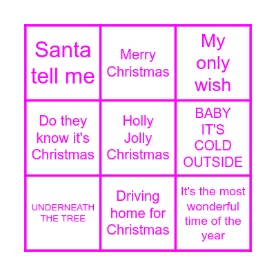 T-Mobile Kerstmuziekbingo Card