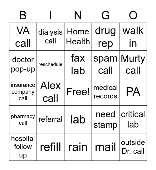 WTKS Bingo Card