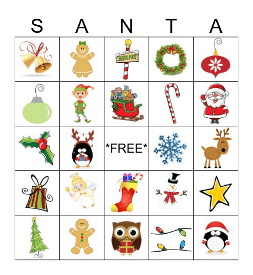 HOLIDAY BINGO! Bingo Card