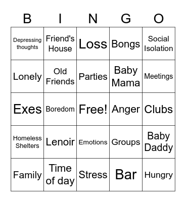 Trigger Bingo Card