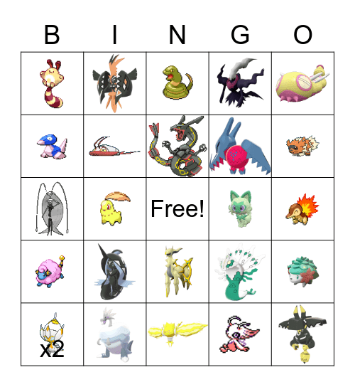 2023 Shiny Bingo Card