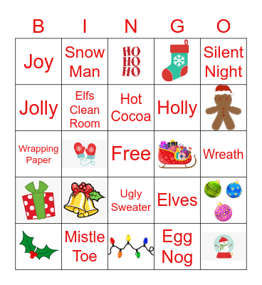 GMF HR Holiday Bingo Card