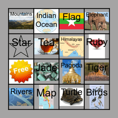 Burmese Bingo Card