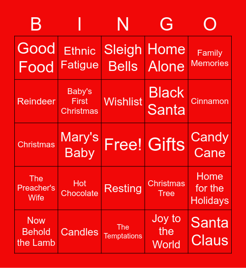 Chrihmuh Bash Bingo Card