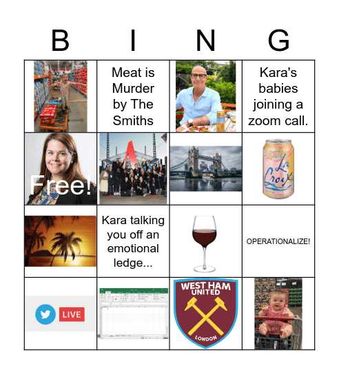 Kara BINGO Card