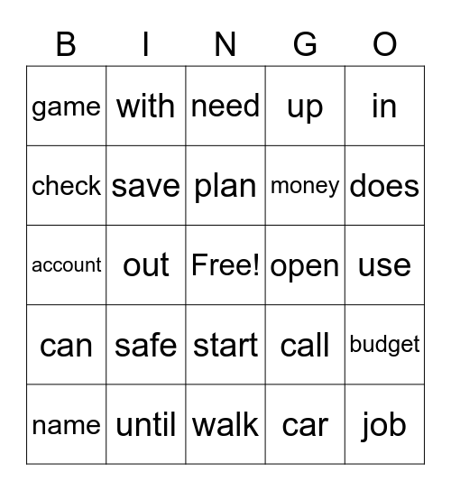 April Bingo Card