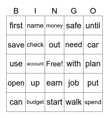april Bingo Card