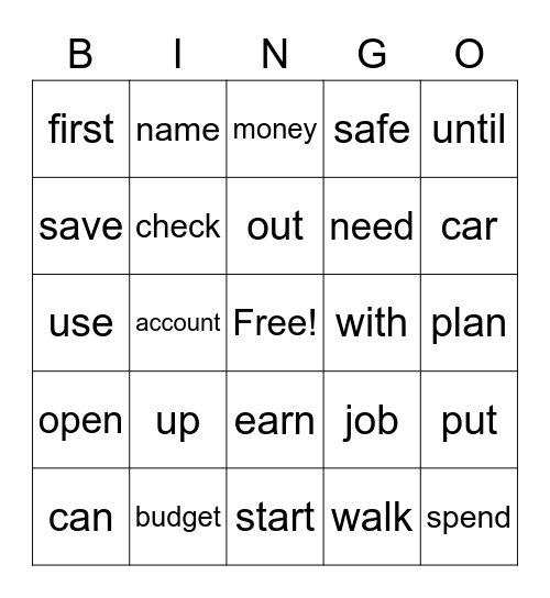 april Bingo Card