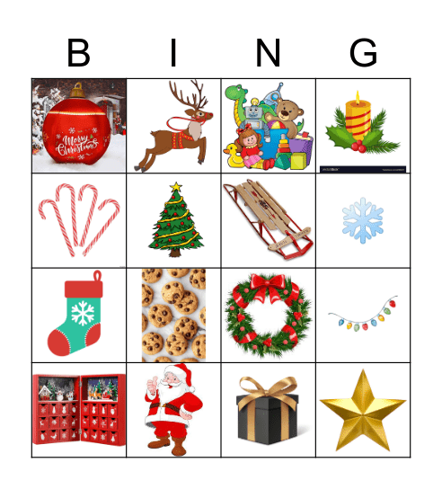 Weihnachten Bingo Card