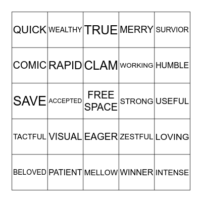 PX2 BINGO Card