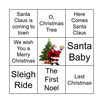 Christmas Songs Bingo Card