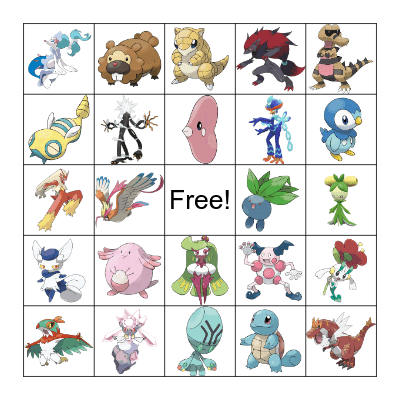 Pokemon Bingo Card