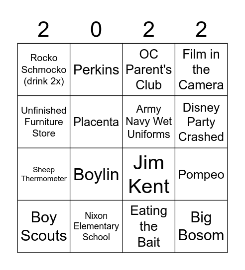 BPB Bingo Card