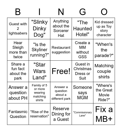 GET BINGO!!! Bingo Card