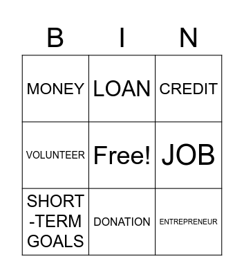 The Difference Society Bingo Card