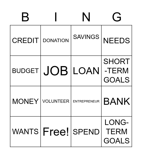 The Difference Society Bingo Card