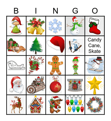 Bingo de Noël Bingo Card