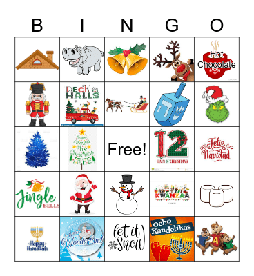 Winter Song Bingo Card