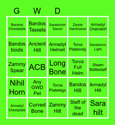 Cry is Free Bingo Card