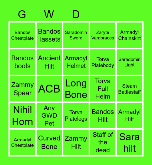 Cry is Free Bingo Card